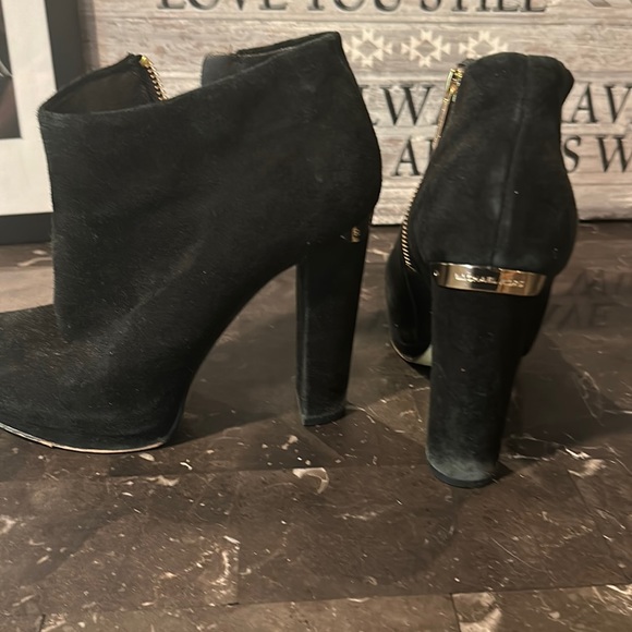 MICHAEL Michael Kors Shoes - Michael Kors suede boot heels with gold accents